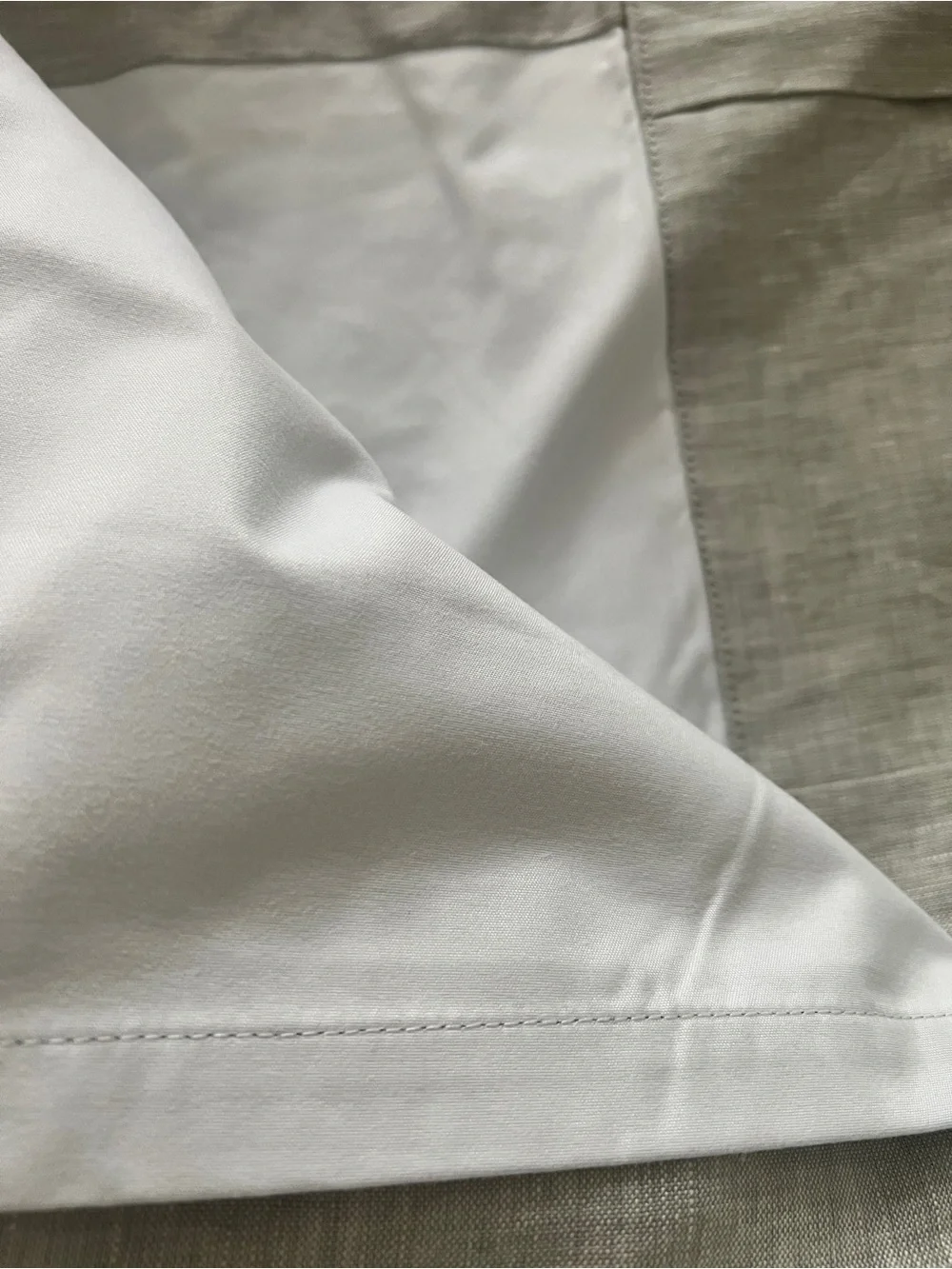 Quince European Linen True Blackout Curtain Panel in Sage